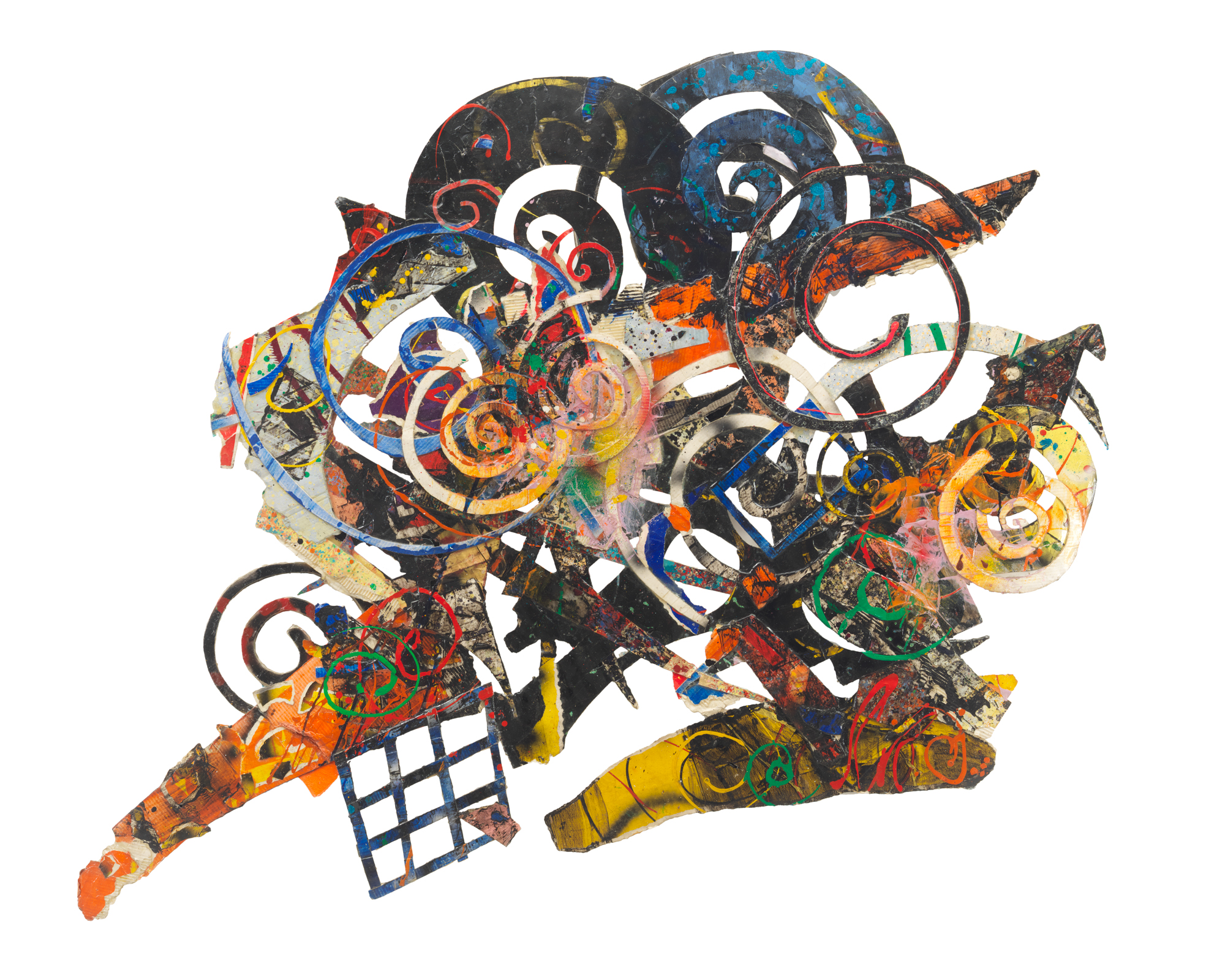 Al Loving, Humbird, 1989. Mixed media on board. 72 x 100 inches. Courtesy of the Estate of Al Loving and Garth Greenan Gallery, New York.