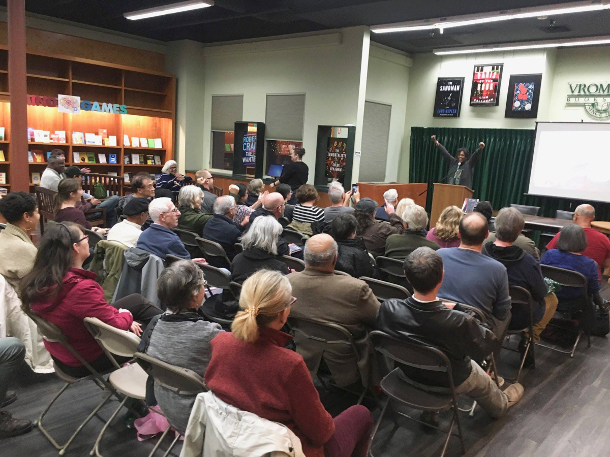Author Lynell George speaks about her book After/Image: Los Angeles Outside the Frame (Angel City Press) at Vroman’s Bookstore in in Pasadena.