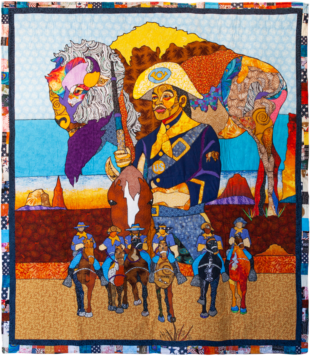 Ramsess, Cathay Williams, Buffalo Soldier, 2016. Fabric. 60 x 70 inches. Photo by Natalie Hon. Courtesy of the artist.