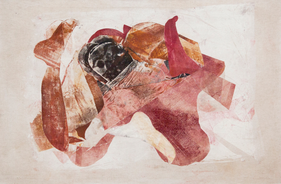 Tschabalala Self, Sin título 2, 2014. Óleo sobre lienzo, 54 × 34 pulgadas. Colección privada